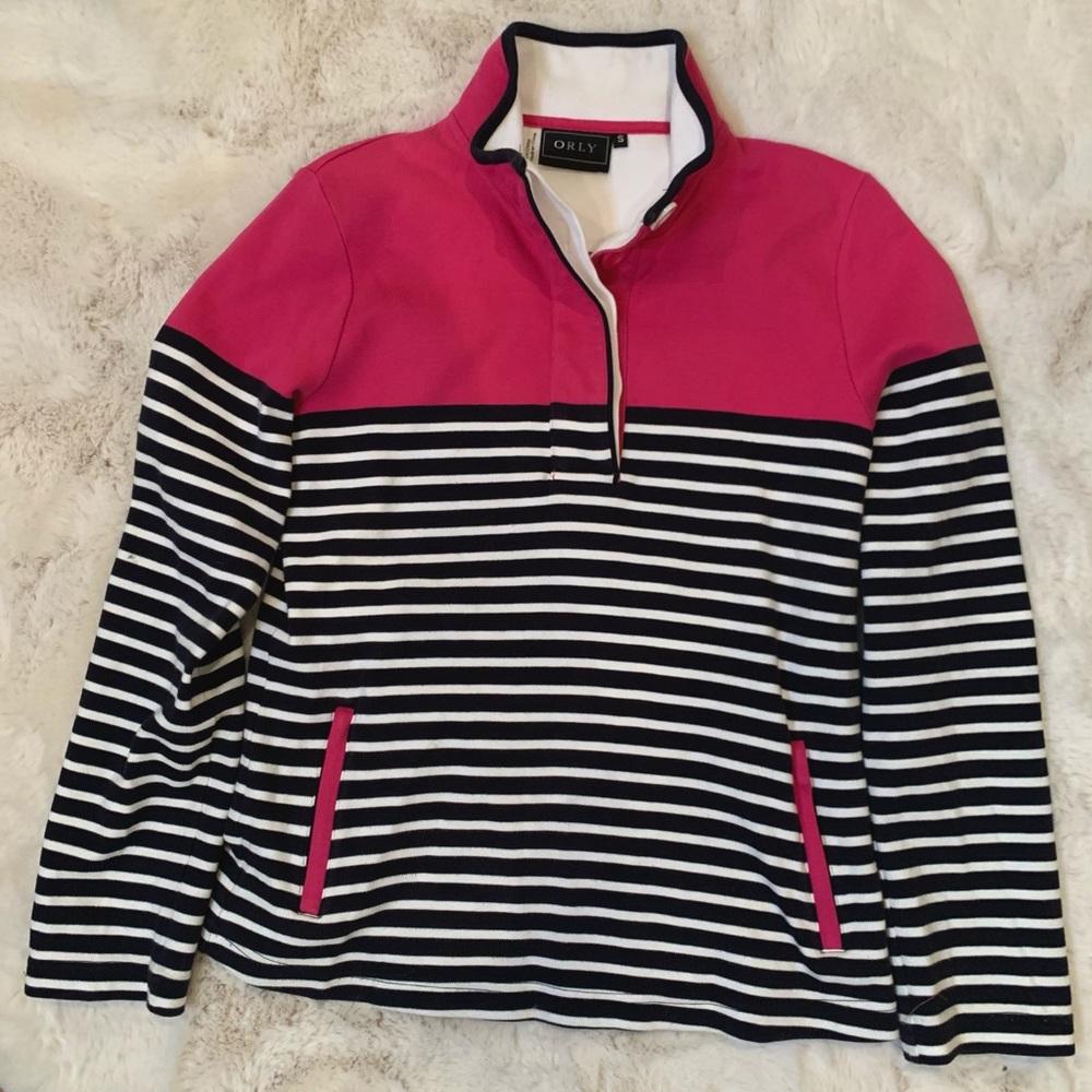ORLY | Resort Wear Top | Navy, White, Magenta, Small